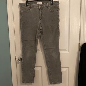 LOFT size 12/31 Modern skinny Grey velvet pants